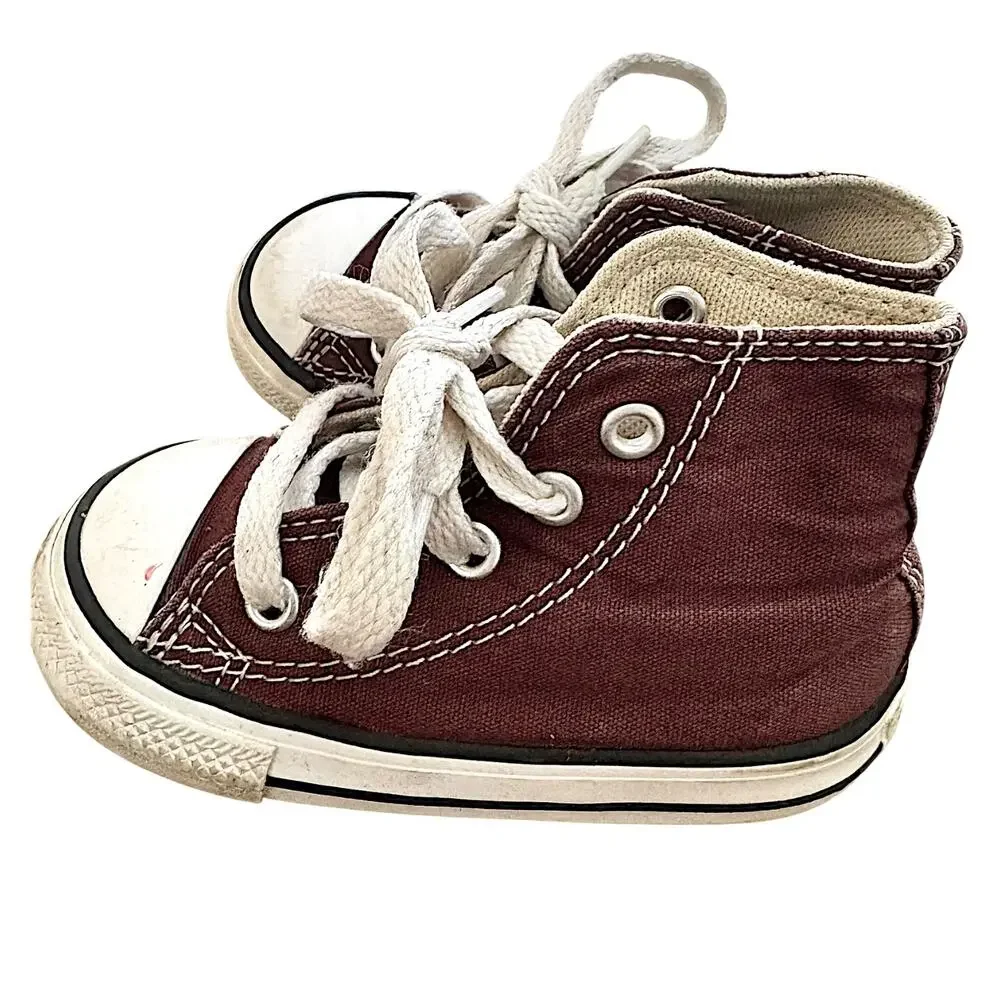 Converse Chuck Taylor All Star Toddler High Top Sneakers | Brown Canvas Sz 5